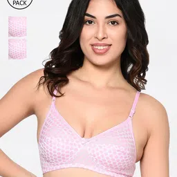 Bodycare Pink Printed Non-Wired Non Padded Everyday Bra-image-22