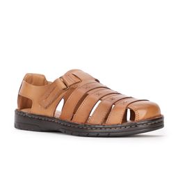 Hush Puppies Men Tan & Black Leather Fisherman Sandals-picture-47