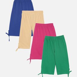 SINI MINI Girls Pack of 4 Cotton Lounge Capris-image-28