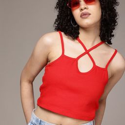 The Roadster Life Co. Shoulder Straps Ribbed Crop Top-image-59