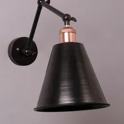 Homesake Black Solid Handcrafted Swing Arm Light-image-30