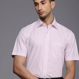 Louis Philippe Classic Opaque Self Design Textured Pure Cotton Formal Shirt-picture-8
