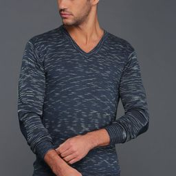WROGN Men Navy Self Design Pullover-image-88