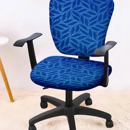 Cortina Set Of 4 Blue Printed Chair Covers-image-56