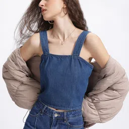 glitchez Denim Drift Strappy Top-picture-31