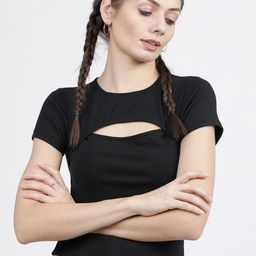 Tokyo Talkies Women Black T-shirt-image-29