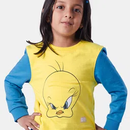 The Souled Store Girls Mustard Printed Sweatshirt-image-37