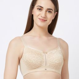 Soie Women Full Coverage Non-Padded Non-Wired Lace Bra-95