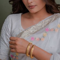 Zeraki Jewels Anamika Set Of 2 Gold-Plated Bangles-39