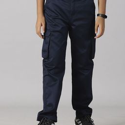 KiddoPanti Boys Mid Rise Pure Cotton Cargos-image-46