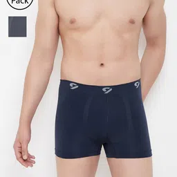 C9 AIRWEAR Men Pack of 2 Solid Seamless Trunks P601NAVY_P602CHRCL-image-13