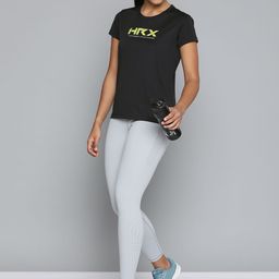 HRX by Hrithik Roshan Training Women JET BLACK Rapid-Dry Brand Carrier Tshirts-image-94