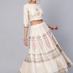 Juniper Cream-Coloured Ready to Wear Lehenga with Blouse-image-75