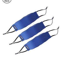 Ariana Unisex Pack Of 3 Blue Solid 7-Ply 5 Layer SSMMS Filter Reusable Pure Cotton Protective Outdoor Masks-9