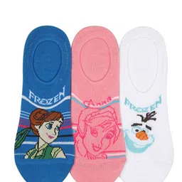 Supersox Girls Pack of 3 Assorted Disney Frozen Shoe Liners-picture-15
