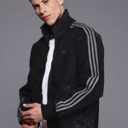 ADIDAS Originals Dual Zipper Denim Bomber Jacket-image-82