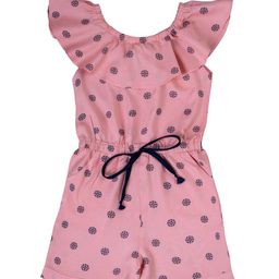 Hunny Bunny Girls Pink & Black Printed Jumpsuit-image-79