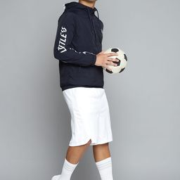 HRX by Hrithik Roshan Men Navy Blue Solid Football Sporty Jacket-image-27