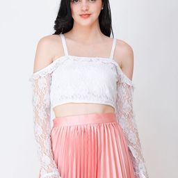 SCORPIUS Women White Lace Crop Top-image-20