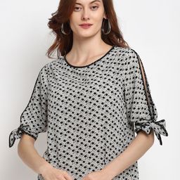 Gipsy Black & White Floral Regular Top-picture-14