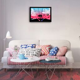 eCraftIndia Multicoloured Love Framed UV Wall Painting-image-6