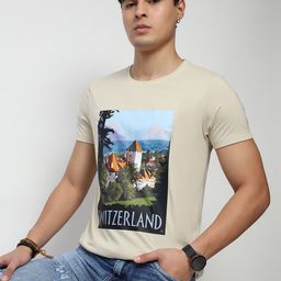 Global Republic Men Printed Applique T-shirt-image-72