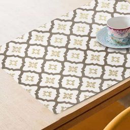 BLANC9 Set Of 8 White & Grey Printed Table Placemats-11