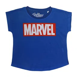 Marvel by Wear Your Mind Girls Blue & Red Printed Top-image-91