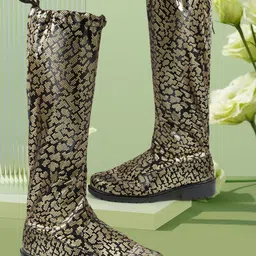 Denill Women Heeled High-Top Regular Boots-image-4