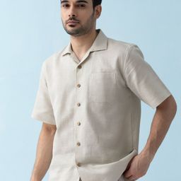 VELLURE Men's AirKnit Half-Sleeve Cuban Collar Shirt-image-82