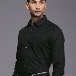 Louis Philippe Slim Fit Geometric Self Designed Formal Shirt-image-37