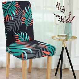 Cortina Set Of 8 Black & Blue Printed Chair Covers-image-86