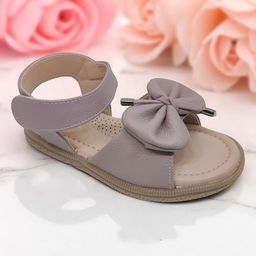 Lil Lollipop Girls Textured Open Toe Flats-12
