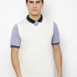 Allen Solly Men White Solid Sweater Vest Sweater-image-15