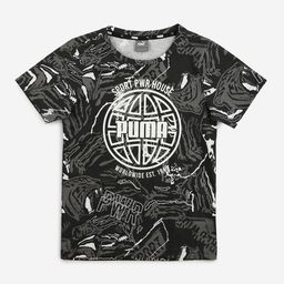 Puma Boys Black Printed Round Neck T-shirt-image-47