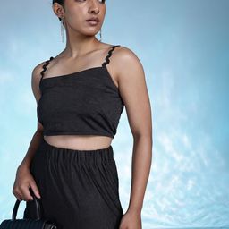 bebe Women Textured Top With Skirt-image-87