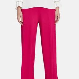 Go Colors Women Pink Solid Wide Leg Palazzo-picture-13