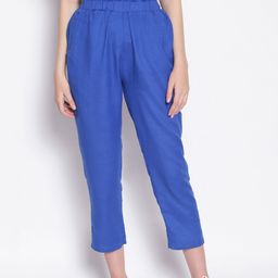 Oxolloxo Women Blue Regular Trousers-image-63