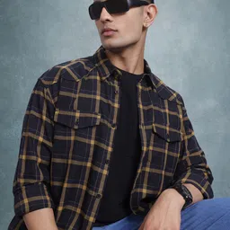 The Roadster Life Co. Tartan Checks Pure Cotton Relaxed Shirt-image-32