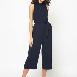 Gipsy Navy Blue Solid Culotte Jumpsuit-image-71