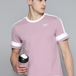Reebok Classic Men WCE Brand Logo Printed Pure Cotton Slim Fit T-shirt-image-10