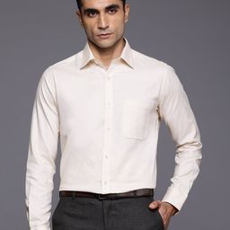 Raymond Pure Cotton Self-Design Slim Fit Formal Shirt-image-31