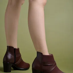 Shoetopia Women Block-Heeled Regular Boots-image-98