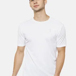 Campus Sutra Men White Solid Round Neck T-shirt-image-49