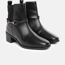 Allen Solly Women Buckle Detailing Block Heel Boots-60