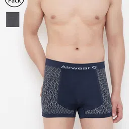 C9 AIRWEAR Men Pack of 2 Assorted Seamless Briefs & Trunks P503CHRCL_P603NAVY-7