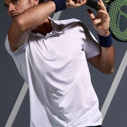 Artengo By Decathlon Men White Solid Tennis T-shirt Dry 100-picture-46