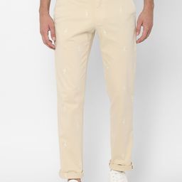 SIMON CARTER LONDON Men Cream-Coloured Slim Fit Embroidered Regular Trousers-picture-4