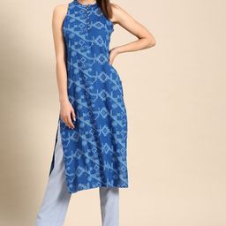 Anouk Women Blue Printed Kurta-image-34