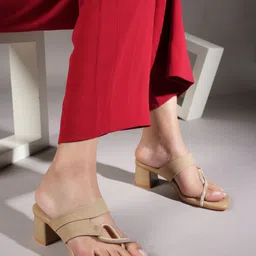 DressBerry Embellished Party Block Heel Sandals-13